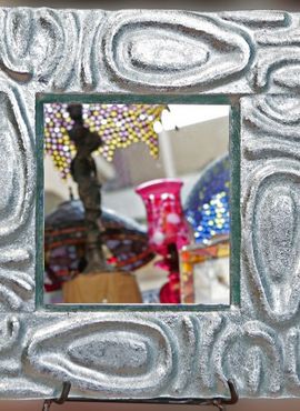 MIROIR EN VITRO FUSION ARGENT